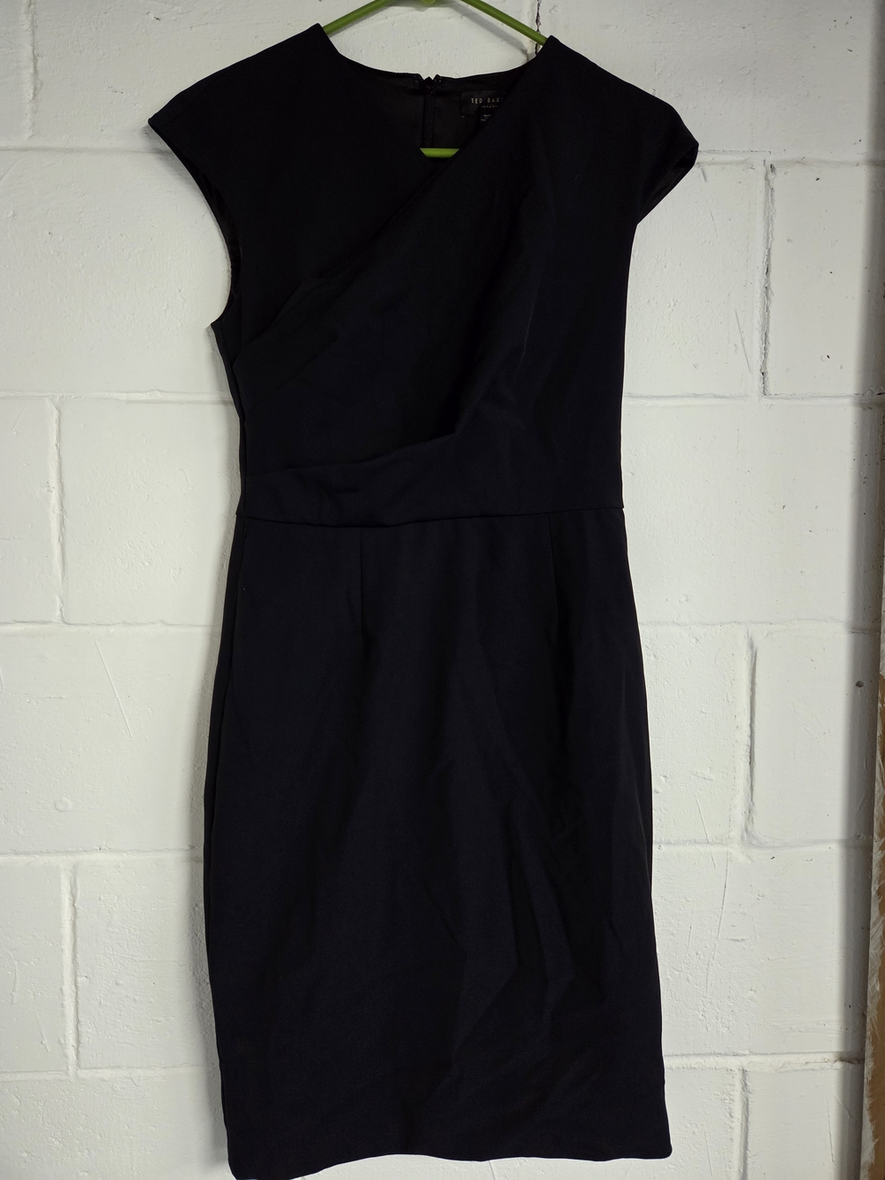 Ted Baker Black Midi Dress with Cap Sleeves